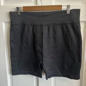 SO Women's Black Ribbed Bike Shorts